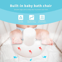 Folded inflatable baby bathtub for compact storage