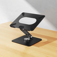 foldable laptop stand with 360° rotation base for adjustable angles