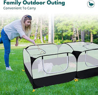 Small animal playpen arranged for indoor use