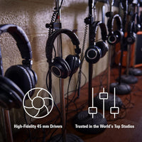 foldable studio headphones ATH-M50X for easy storage and portability