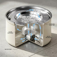 Hanging stainless steel cat water bowl for convenient drinking