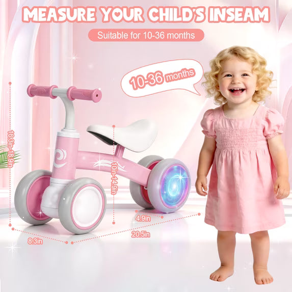 Foot-to-floor toddler bike with easy-grip handlebar