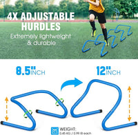 Football and basketball practice equipment with agility ladder and training accessories