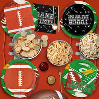  Football birthday party table decoration with themed supplies
