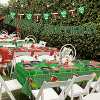  Football party banner and tablecloth decoration set