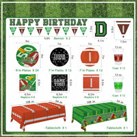  Football party plates and cups set for game day celebrations