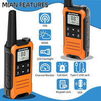 Four pack walkie talkies for camping and hiking