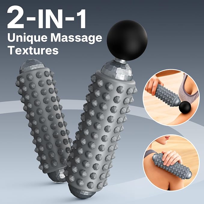 Vibrating massage ball featuring four selectable speed settings.