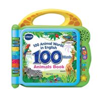 Interactive Learning Book for Kids, Talking Book Toy, 100 Animals and Food Words, Educational Book for Toddlers, Early Learning Toy for Age 1 2 3 4 5