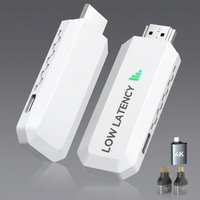 Wireless HDMI Transmitter and Receiver 4K Decode, 1080P Output, Ultra Low Latency, Plug&Play 2.4G/5G Portable Extender, 165FT HD Display Adapter for TV Box/PC/Laptop/Projector/Camera - White