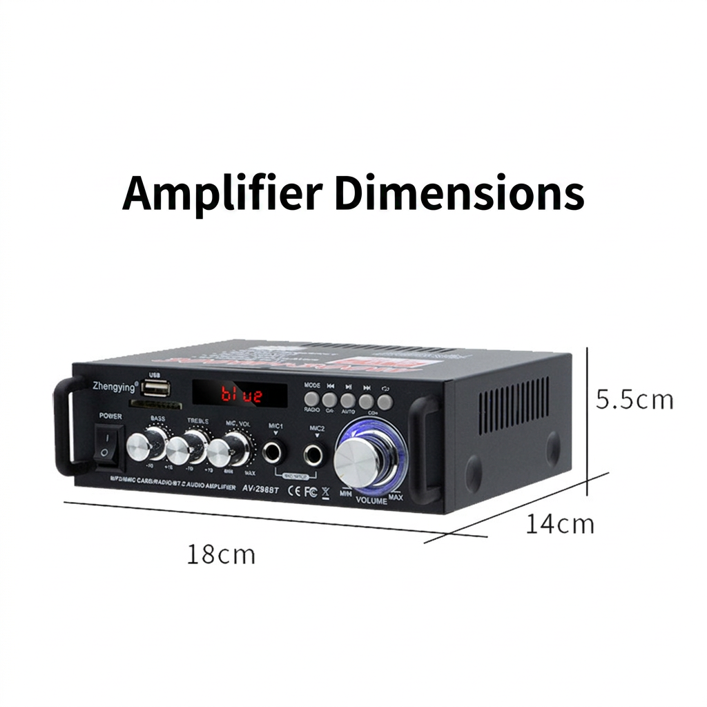 High-Power Bluetooth Digital Audio Amplifier, Professional Home HIFI Power Amplifier for Speakers, Digital Power Amplifier with Bluetooth Connectivity
