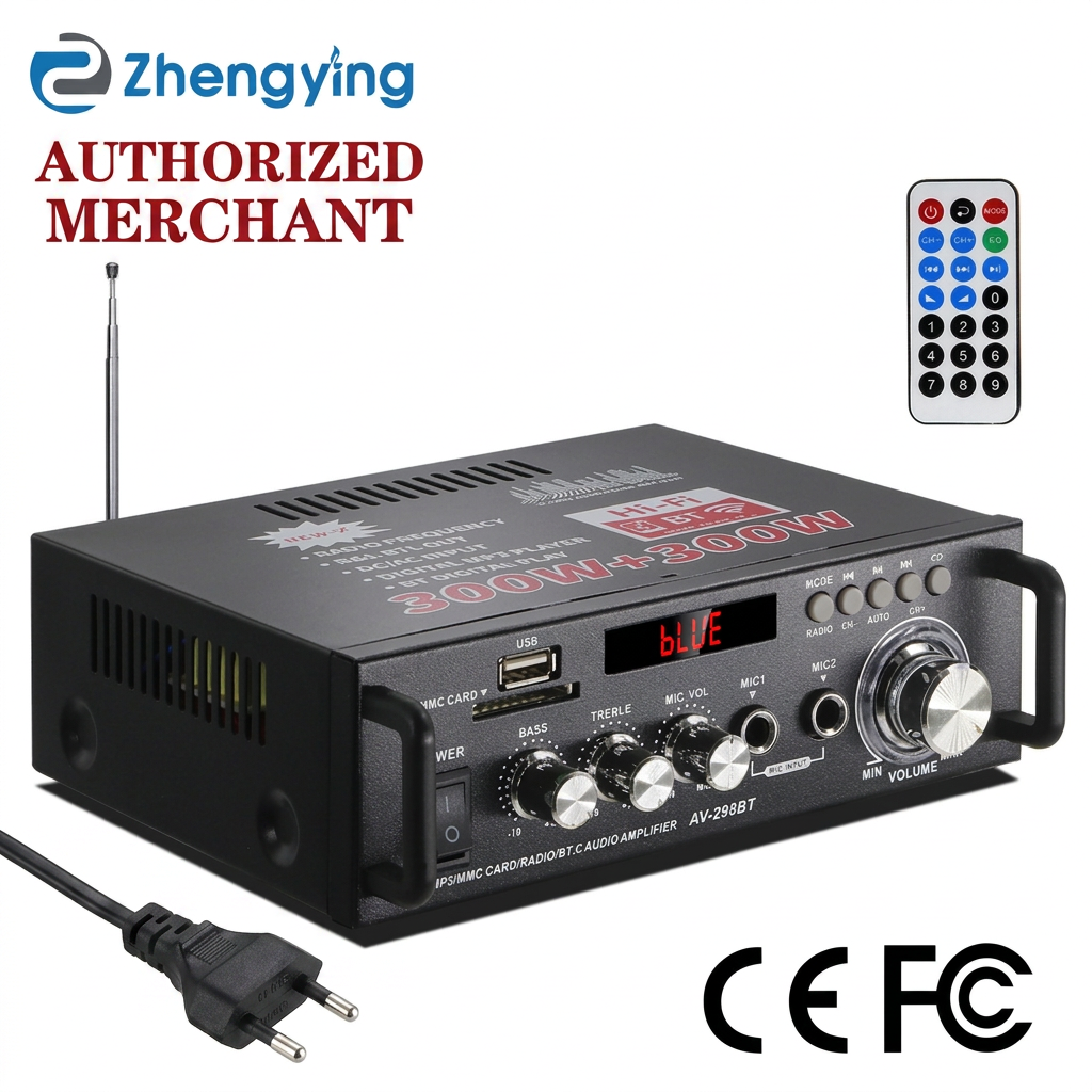 High-Power Bluetooth Digital Audio Amplifier, Professional Home HIFI Power Amplifier for Speakers, Digital Power Amplifier with Bluetooth Connectivity