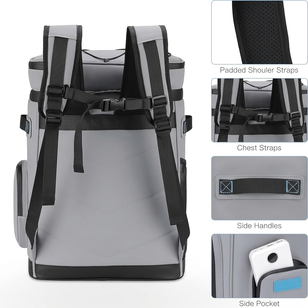 30L Insulated Cooler Backpack – Waterproof Leakproof Thermal Bag for Camping, Beach, Travel &amp; Outdoor Use