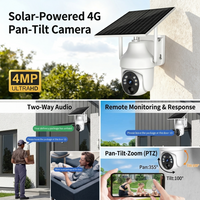 4G LTE solar-powered camera with PIR motion detection and 2K HD resolution for enhanced security.