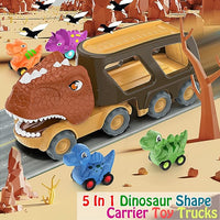 Friction powered toy truck for kids dinosaur vehicle set