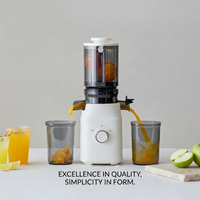 Fruit and vegetable juice extractor with pulp separation