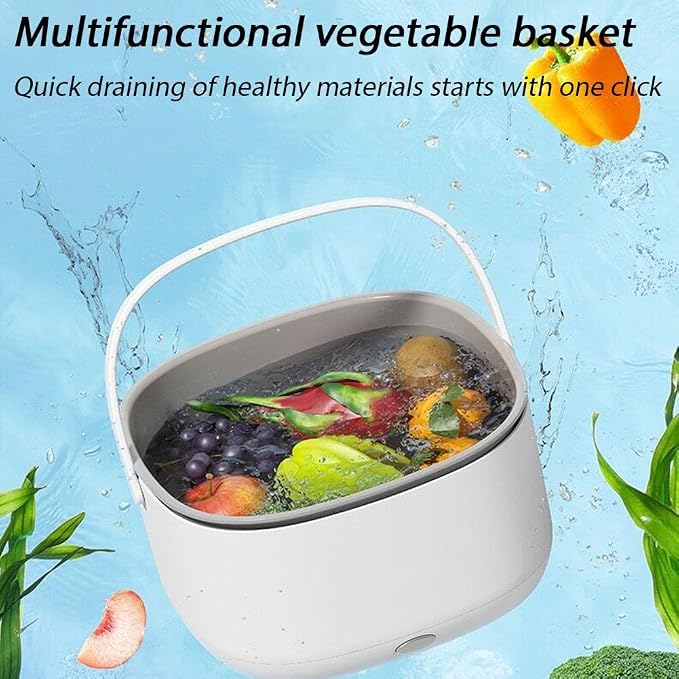 Large capacity fruit washing machine for home kitchen use