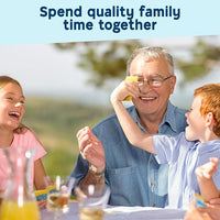 Fun family game with questions and challenges