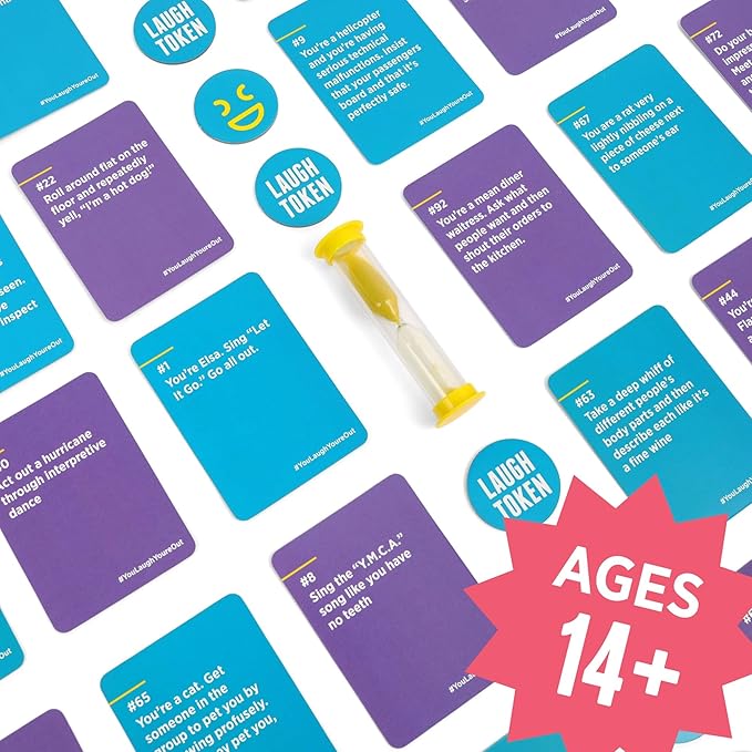 Funny card game with 125 prompts for parties