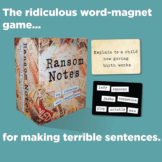 Funny creative card game sentence building
