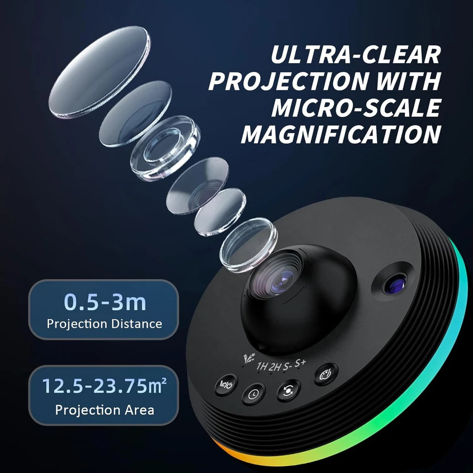 Galaxy projector light for bedroom wall and ceiling