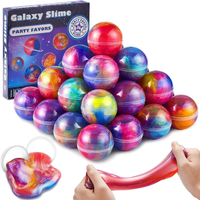 Galaxy slime balls 24 pack stretchy, non-sticky slime for kids
