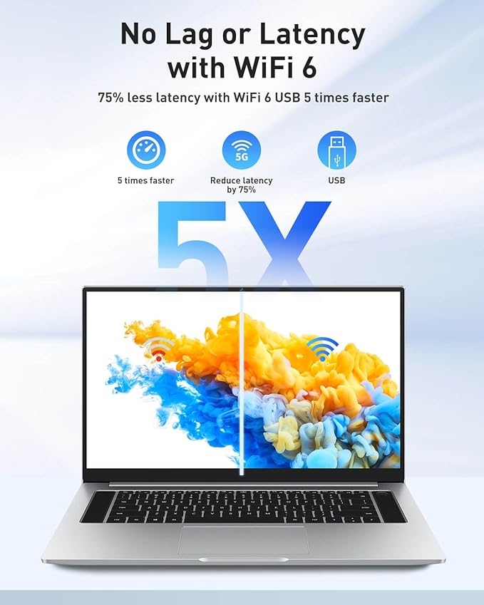 USB WiFi Adapter for gaming, streaming, and fast internet speeds with Wi-Fi 6 (AX900) and 7dBi antenna