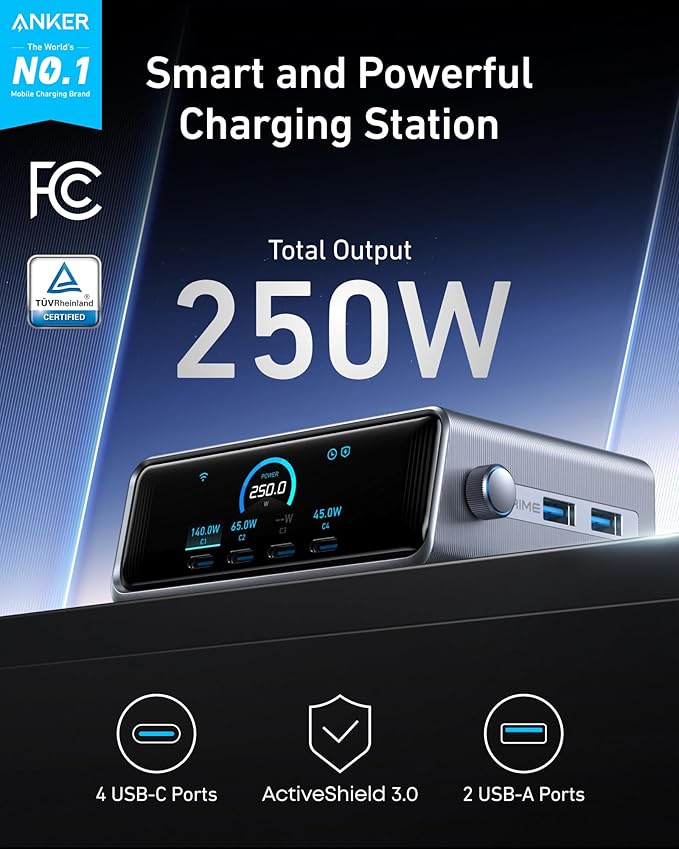 GaN Charging Station Compact Desktop Design
