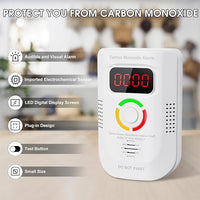 Gas leak detector with audible and visual alarm system