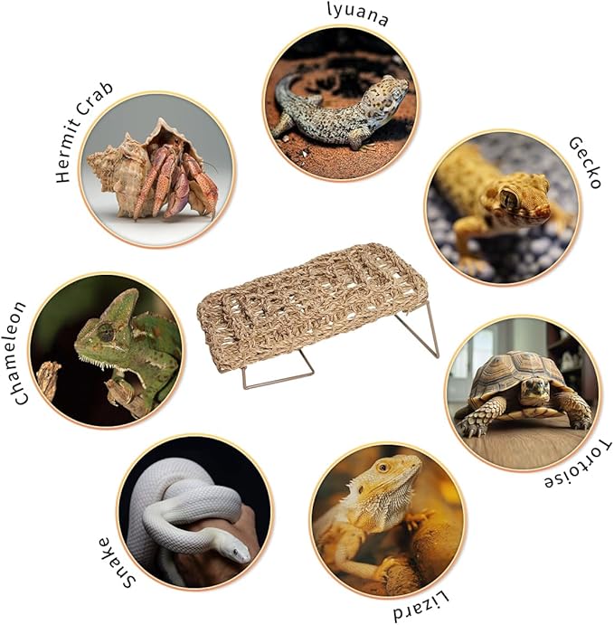 Gecko Hammock with Metal Legs, Perfect Basking Platform for Reptile
