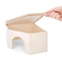 Gerbil and Mouse Hideout Maze Wooden House for Cage Setup