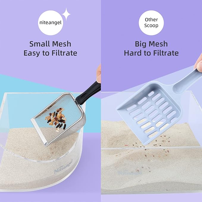 gerbil sand bath scoop with fine mesh sifter for cleaning