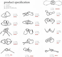 Gift Puzzle Set – 24 Metal Wire Brain Teasers, IQ Test Puzzles for Party Favors