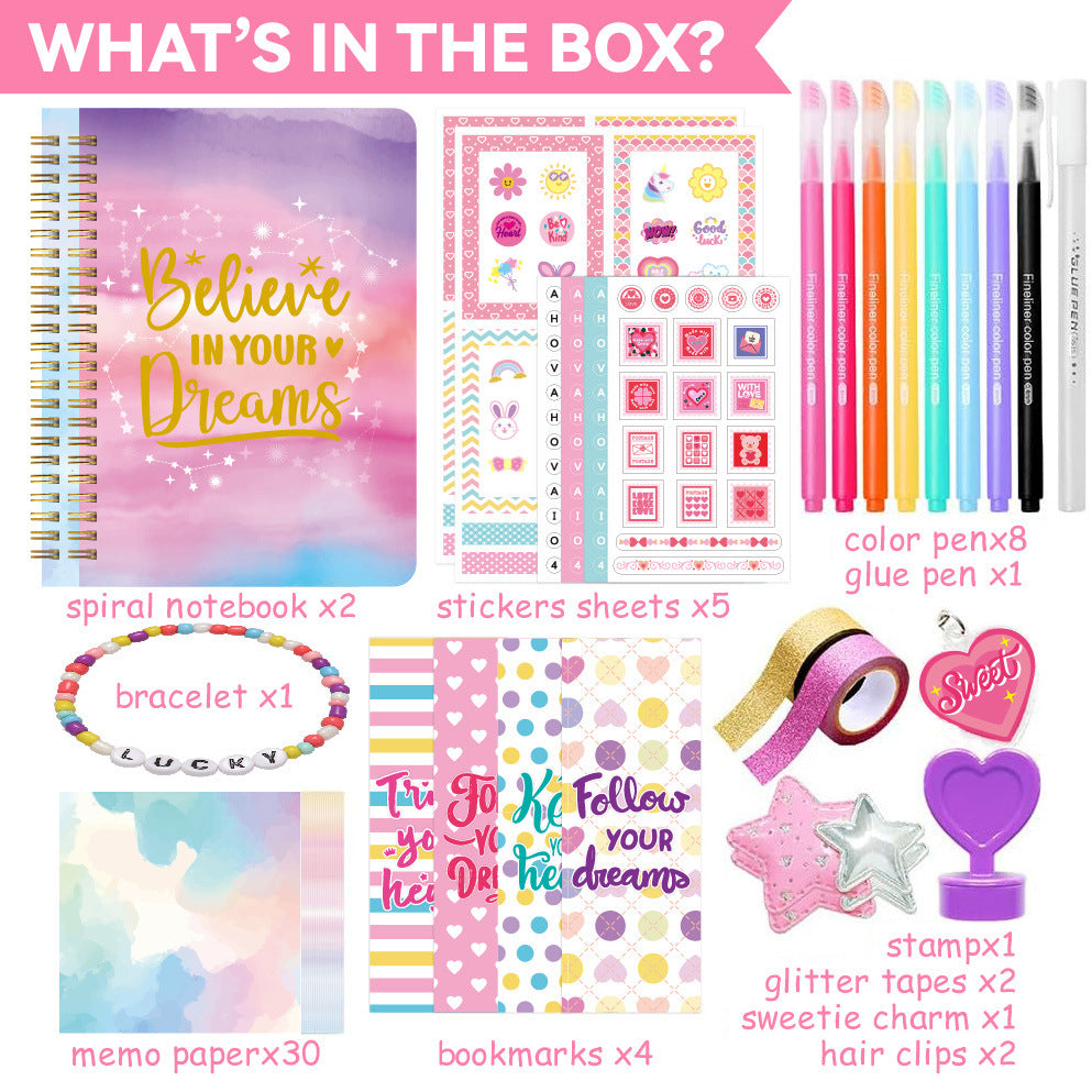 Girls art and craft journal making kit creative activity