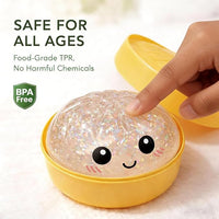 Glitter dumpling squishy toy for kids sensory play and hand activity