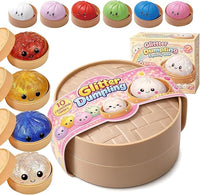 Glitter dumpling squishy toy random mystery fidget toy