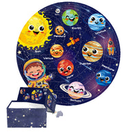 Glow in the dark solar system puzzle for kids