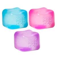 Glow in the dark squeeze cube toy for stress relief and sensory play