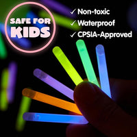 Glow-in-the-dark Easter eggs with mini glow sticks, perfect for egg hunts