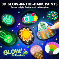 Glow-in-the-dark rock painting kit for arts & crafts, perfect for boys and girls