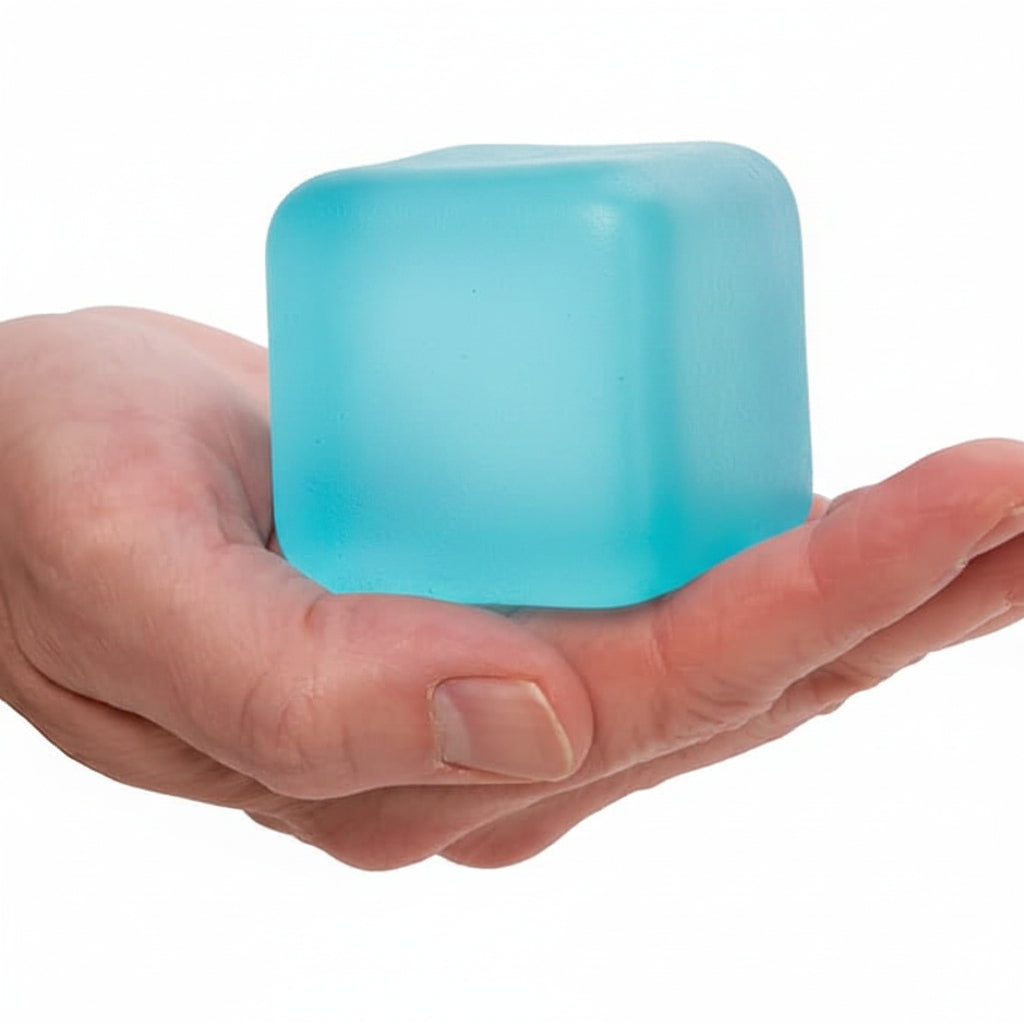Glow squish cube hand toy for daily play