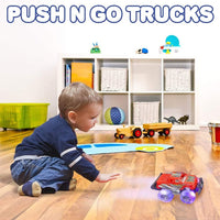 Glowing wheel toy trucks kids light up toy cars