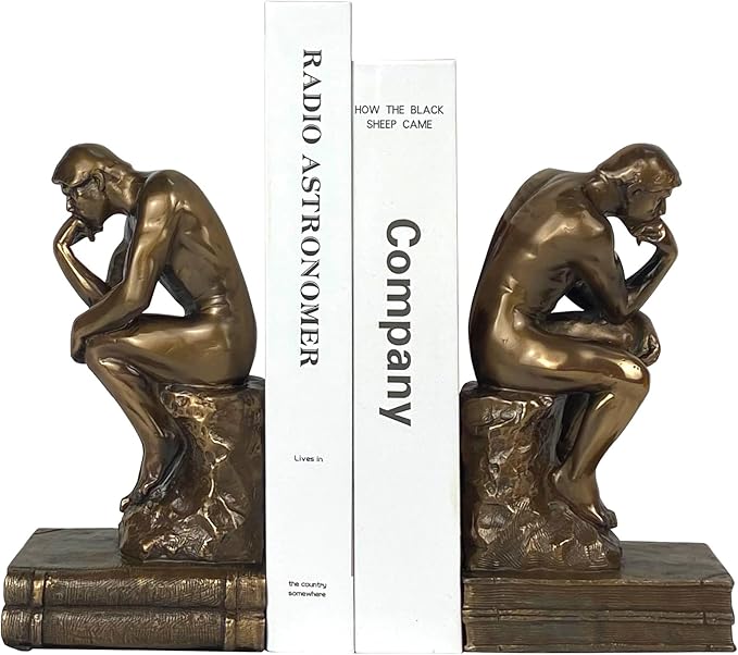 Gold Resin Book Holder Set For Desk And Shelf Arrangement