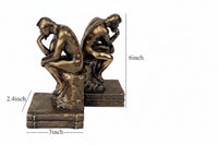 Gold Thinker Statue Bookends Set Of Two For Stylish Bookshelf Organization