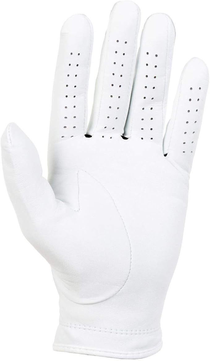 Left-handed golf glove for right-handed golfers with enhanced grip and breathability
