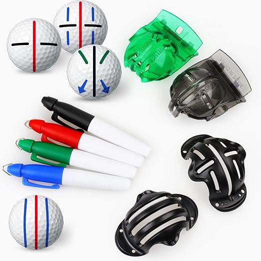 : Golf training marker tool for improving shot alignment and accuracy