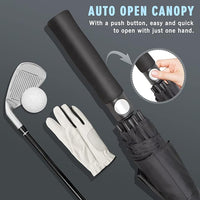 Large golf umbrella for sports events and outdoor use