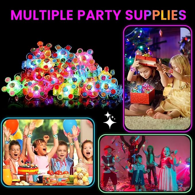 Goodie bag stuffers LED fidget spinner bracelets, perfect for kids 4-12