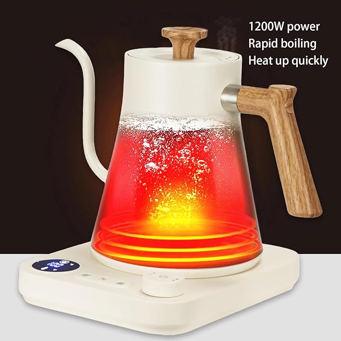 Gooseneck Kettle for Controlled Pour-Over Coffee Preparation