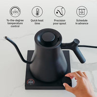 Gooseneck Kettle for Pour-Over Coffee Preparation